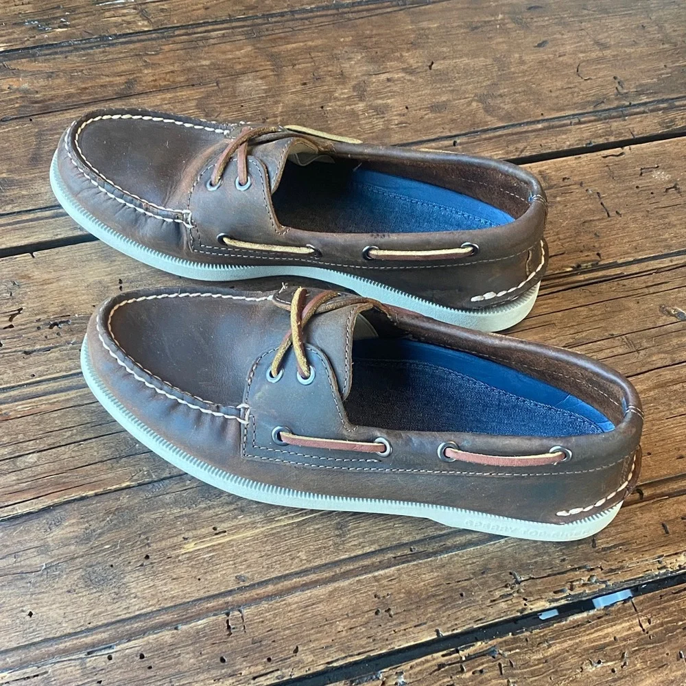 Men's Sperry Brown Leather Boat Shoes